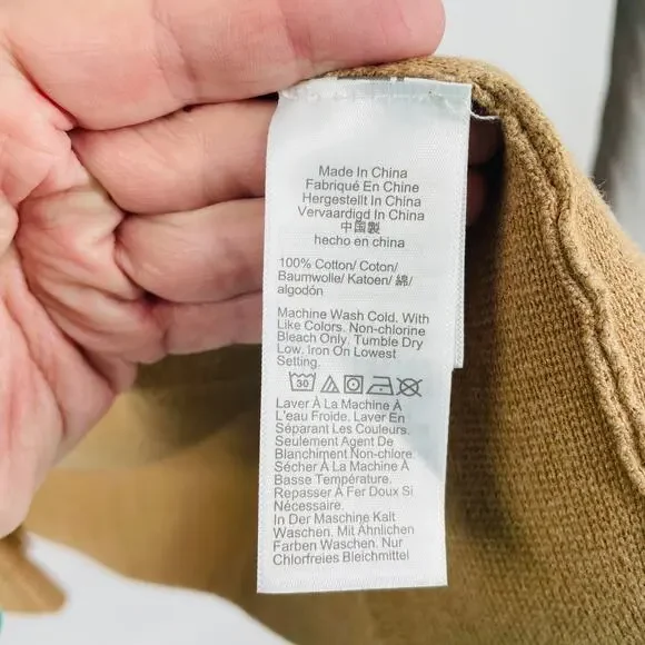 J. Crew Schoolboy Sweater Blazer Camel Brown Cotton Knit Long Sleeve Size 2X - Picture 9 of 10